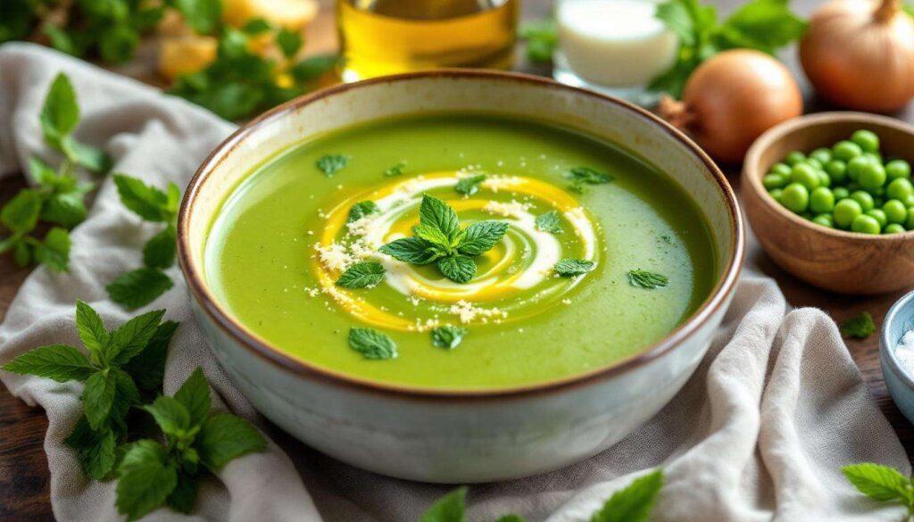 Vellutata di piselli e menta: la ricetta primaverile che piace anche ai bambini