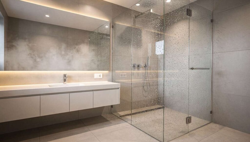 Doccia troppo calda: il batterio che prolifera tra 25 e 40 gradi nel box doccia