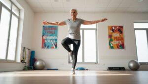 Test del fenicottero: l'esercizio che misura equilibrio e predice cadute negli anziani